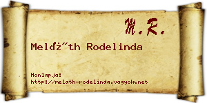 Meláth Rodelinda névjegykártya